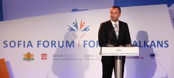 Bulgarian Foreign Minister Nikolai Mladenov at the Sofia Forum for the Balkans