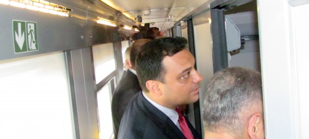 Bulgarian transport minister Ivailo Moskovski inspects new BDZ sleeping cars