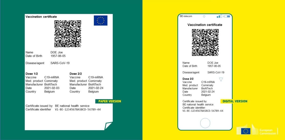 Covid-19: EU countries agree on technical specifications of Digital Green Certificate - Vimarsana News